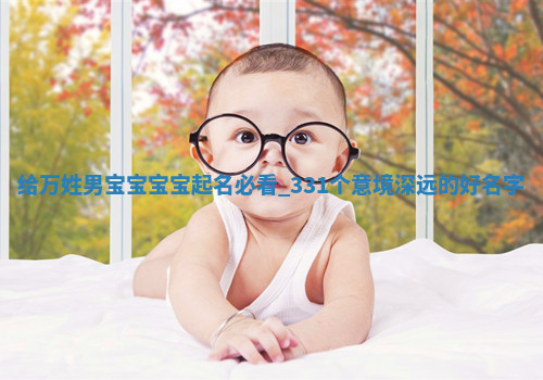 给万姓男宝宝宝宝起名必看：331个意境深远的好名字